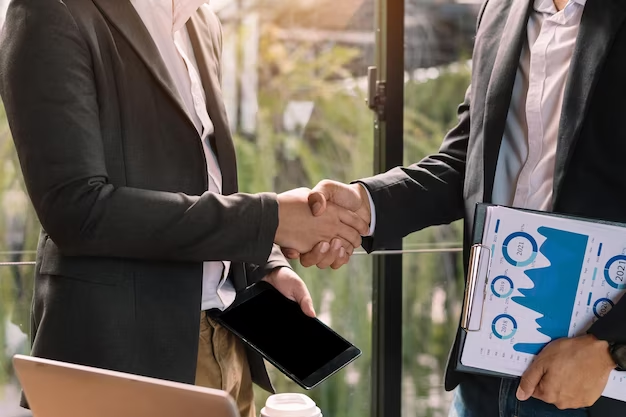 Two men shaking hands